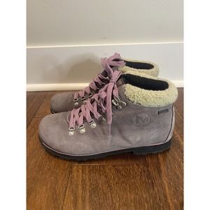 Merrell Girls Purple Lavender Chukka Leather Boots Kids Size 6.5 Hiking Winter